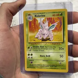 Pokemon Nidorino 037/102 Base Set Regular Pokemon NM/MT Vintage Vtg Uncommon TCG - Image 2