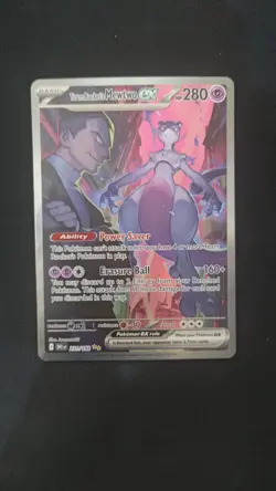 Team Rocket's Mewtwo ex 231/182 SIR Destined Rivals Pokemon Card TCG - Image 1