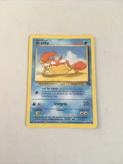 Pokemon TCG 1999 WOTC Fossil Base Set Trading Card -- Krabby 51/62 - Image 1