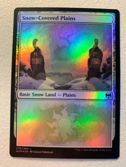 MTG 1x FOIL Snow-Covered Plains 276 Kaldheim Pauper Magic the Gathering x1 NM - Image 1