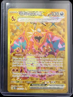 Charizard EX #228/197 Obsidian Flames 2023 Gold Hyper Rare Pokemon TCG Near Mint - Image 1