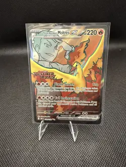 Team Rocket's Moltres ex Ultra Rare SV10: Destined Rivals 208/182 NM - Pokemon - Image 1