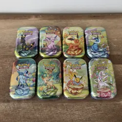 Pokemon Prismatic Evolution Mini Tin Set With ART and COINS. *EMPTY* - Image 1