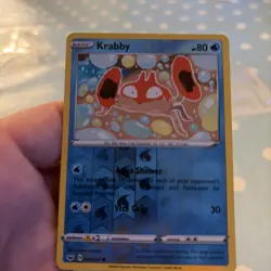 Pokemon Sword & Shield Base Krabby Reverse Holo 042/202 - Image 1