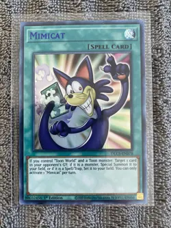 Yugioh Mimicat DLCS-EN078 Ultra Rare 1st Ed BLUE NM - Image 1