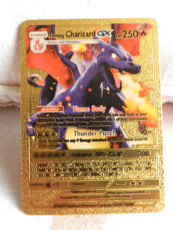 2019 STAGE 2 SHINING CHARIZARD GX HP250 GOLD FOIL POKEMON CARD - Image 1