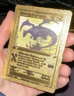 Shining Charizard 107/105 Gold Foil Fan Art Pokemon Card - Image 2