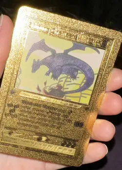 Shining Charizard 107/105 Gold Foil Fan Art Pokemon Card - Image 3