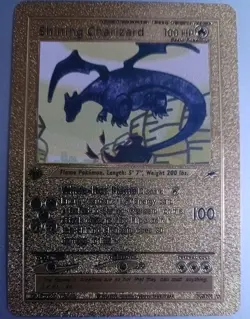 Shining Charizard 107/105 Gold Card Pokemon Card 1st Edition - Image 1