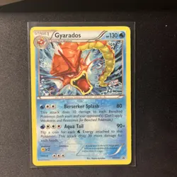 2016 Gyarados XY109 Black Star Promo Pokemon Card Cosmo Holo Rare Shiny - HP - Image 1