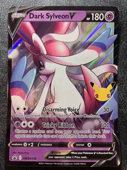 Jumbo Card Dark Sylveon V SWSH134 Black Star Promo Pokemon Card LP - Image 1