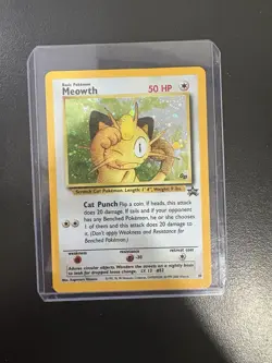 Pokemon TCG Meowth Black Star Promos Holo Card Wizards Black Star Promos 10 - Image 1