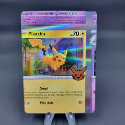 Pokemon Miscut Error Pikachu 062/193 Trick Or Trade NM - Image 1