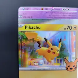 Pokemon Miscut Error Pikachu 062/193 Trick Or Trade NM - Image 4
