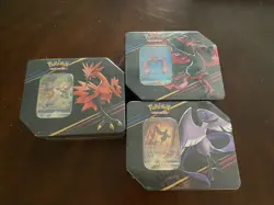 Pokemon Crown Zenith Booster Tins Galarian Zapdos Moltres Articuno Set of 3 - Image 1