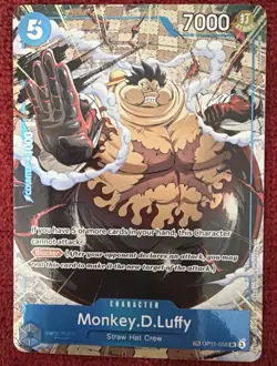 One piece Monkey.D.Luffy (TR) OP11-058 UC CCG Card (TREASURE RARE) - Image 1
