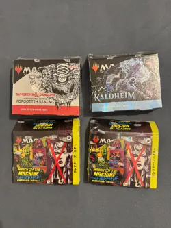 Magic The Gathering MTG 4x SEALED Collector Booster Boxes Lot Kaldheim AFR MOTM - Image 1