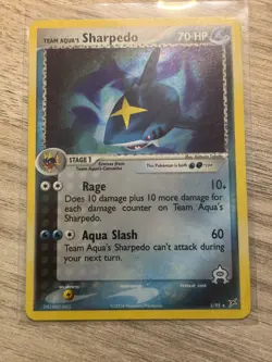 2004 Pokemon EX Team Magma Vs. Team Aqua Team Aqua's Sharpedo Holo 5/95 - Image 1