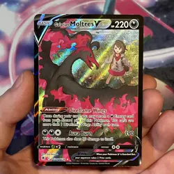 Galarian Moltres V ⭐ TG20/TG30 Holo Astral Radiance Trainer Gallery Pokemon NM - Image 2