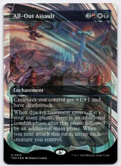 All-Out Assault - Halo Foil - Showcase - MTG Tarkir: Dragonstorm - Image 1