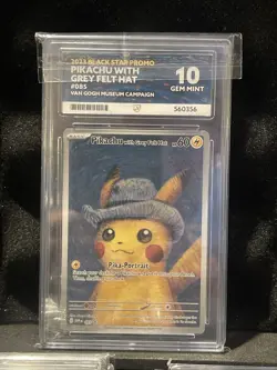 ACE 10 Pikachu With Grey Felt Hat - Van Gogh Museum Promo Pokemon Card - Image 2