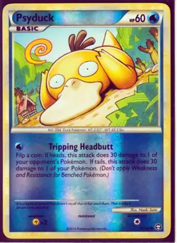 2010 PSYDUCK 74/102 HGSS TRIUMPHANT POKEMON CARD COMMON -REVERSE HOLO-NM - Image 1
