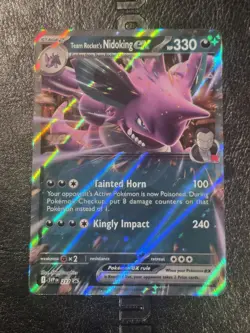 Team Rocket's Nidoking ex - 217 Promo Holo NM Pokemon SV: Scarlet & Violet Promo - Image 1