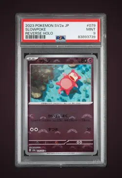 PSA 9 Slowpoke Reverse Pokeball Holo 79/165 SV2a Pokemon 151 Japanese Pokemon - Image 1