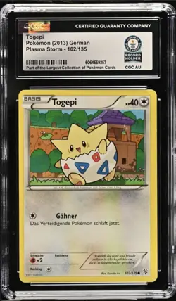 CGC Guiness World Record Togepi Pokemon (2013) Plasma Storm 102/135 - Image 1