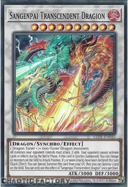 YUGIOH LEDE-EN040 Sangenpai Transcendent Dragion Super Rare 1st Edition NM - Image 1