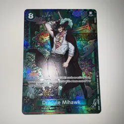 One Piece TCG OP12-030 Dracule Mihawk Special Print SP OP14 AA Card Game CCG ENG - Image 1