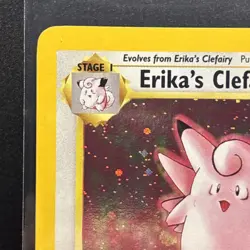 Pokemon TCG Erika's Clefable Gym Heroes Holo Card 3/132 Unlimited Rare NM - Image 2