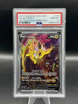 PSA 10 Jolteon V FA Black Star Promo SWSH183 Pokemon Sword & Shield ENGLISH GEM - Image 1
