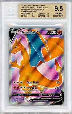 2020 Pokemon Sword & Shield Promos Black Star SWSH050 Charizard V BGS 9.5 - Image 1