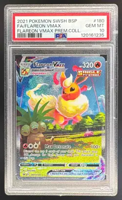 1235 Flareon VMAX 2019 Pokemon Sword & Shield Black Star Promo #SWSH180 PSA 10 - Image 1