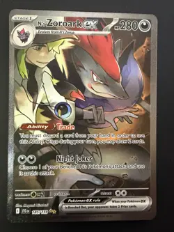 Pokemon TCG N's Zoroark EX Secret Rare Card 185/159 SV09 Journey Together Holo - Image 1