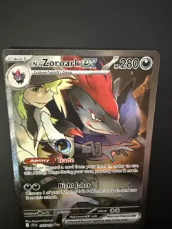 Pokemon TCG N's Zoroark EX Secret Rare Card 185/159 SV09 Journey Together Holo - Image 2