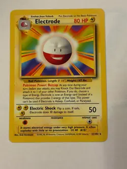 Electrode 021/102 Base Set Pokemon Card 1999 - Image 1