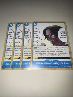 OP12-058 I Will Make Whitebeard. X4 Playset One Piece Card Game TCG CCG English - Image 4