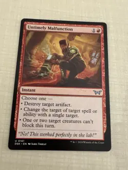 Magic The Gathering: Untimely Malfunction Regular. NM - Image 3