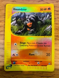 LP! Houndour (86/147) Reverse Holo Aquapolis Pokemon Card! FREE P&P! - Image 1