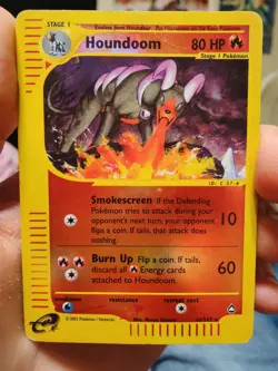 Pokemon Houndoom 14/147 Reverse Holo Rare Aquapolis Played Card Vintage - Image 1