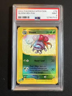 2002 POKEMON EXPEDITION #78 GLOOM-REVERSE FOIL PSA 9 - Image 1