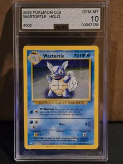 Pokemon Wartortle 002/034 Trading Card Game Classic Holo AGS GEM MINT 10 - Image 1