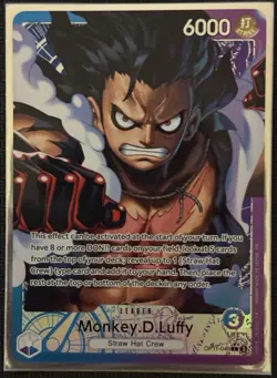 One Piece • Monkey.D.Luffy [Alternate Art] OP11-040 - Fist Of Divine Speed •[LP] - Image 1