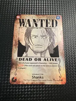 One Piece TCG - Wanted Shanks OP09-004 SR - SP Alt Art - English - NM - Image 1