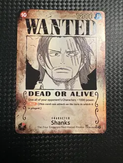 One Piece TCG - Wanted Shanks OP09-004 SR - SP Alt Art - English - NM - Image 2