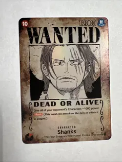 One Piece TCG - Wanted Shanks OP09-004 SR - SP Alt Art - English - NM - Image 2