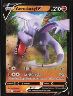 Pokemon Aerodactyl V 092/196 Lost Origin Ultra Rare Holo NM - Image 1