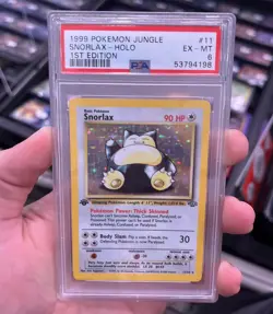 1999 Pokemon Jungle Snorlax Holo 1st Edition PSA 6 EX-MT TCG - Image 3